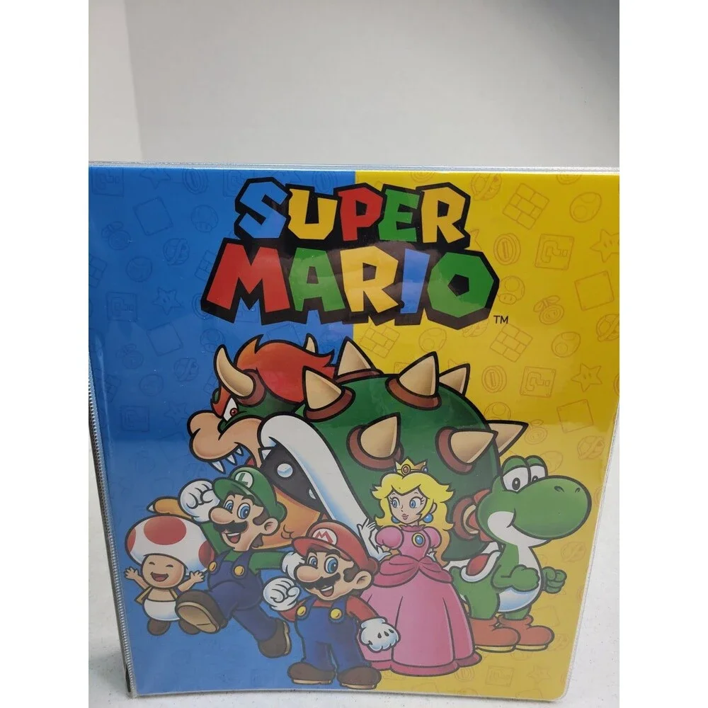 2023 Nintendo Super Mario Brothers 1.5” Vinyl Binder 3-Ring 9.75